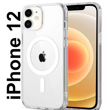 Premium Transparent Magnetic Shockproof Case for iPhone 12 (MagSafe Compatible)