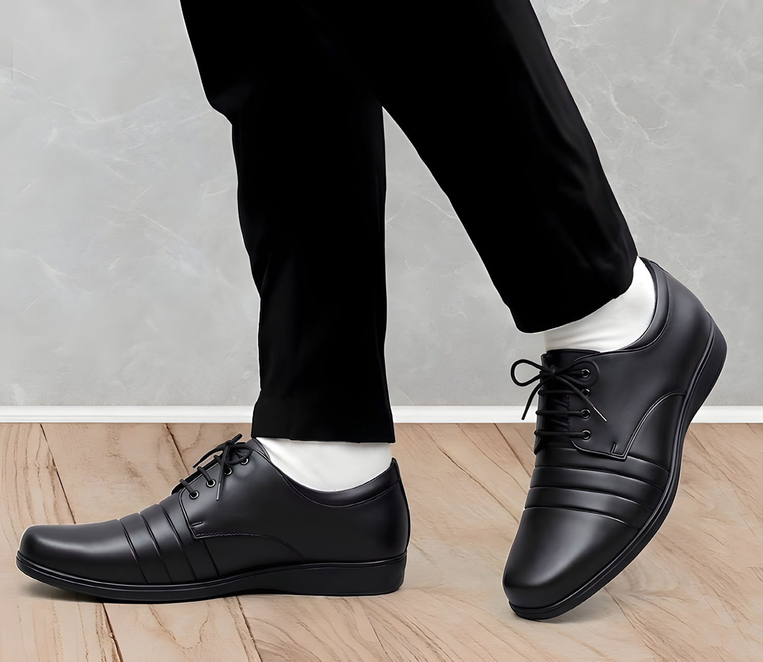 WUGO::Latest Trendy Men Formal Shoes |Black Derby Shoes| Office Shoes For Men's & Boys