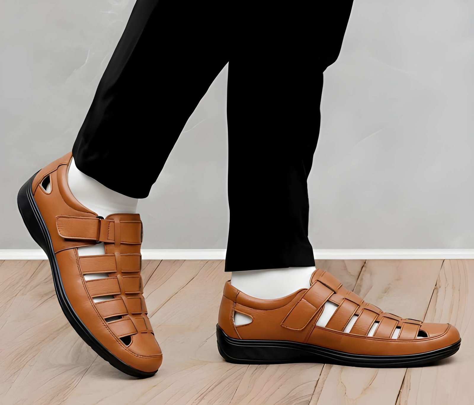 WUGO::Latest Trerndy Men’s Sandals | Premium Roman Style Outdoor Sandals for Men & Boys | Comfortable Casual Daily Wear Sandal with Strong Sole
