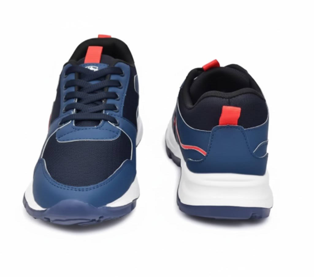 Latest Stylish Men Casual Blue Sport Shoes & Sneakers – Lightweight Breathable Mesh Lace-Up Running & Walking Shoes for Daily Wear, Gym & Outdoor Use