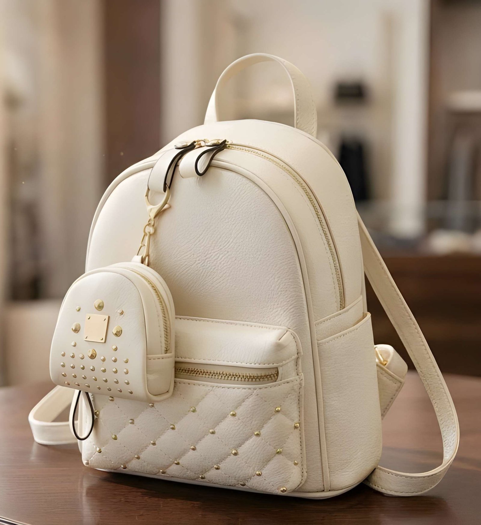 Latest Trendy Women’s Backpack | Lightweight & Durable PU Leather School/College Bag | Adjustable Straps with Dual Handles | Fashionable Solid Pattern Tote with Soft Texture, Front Pocket