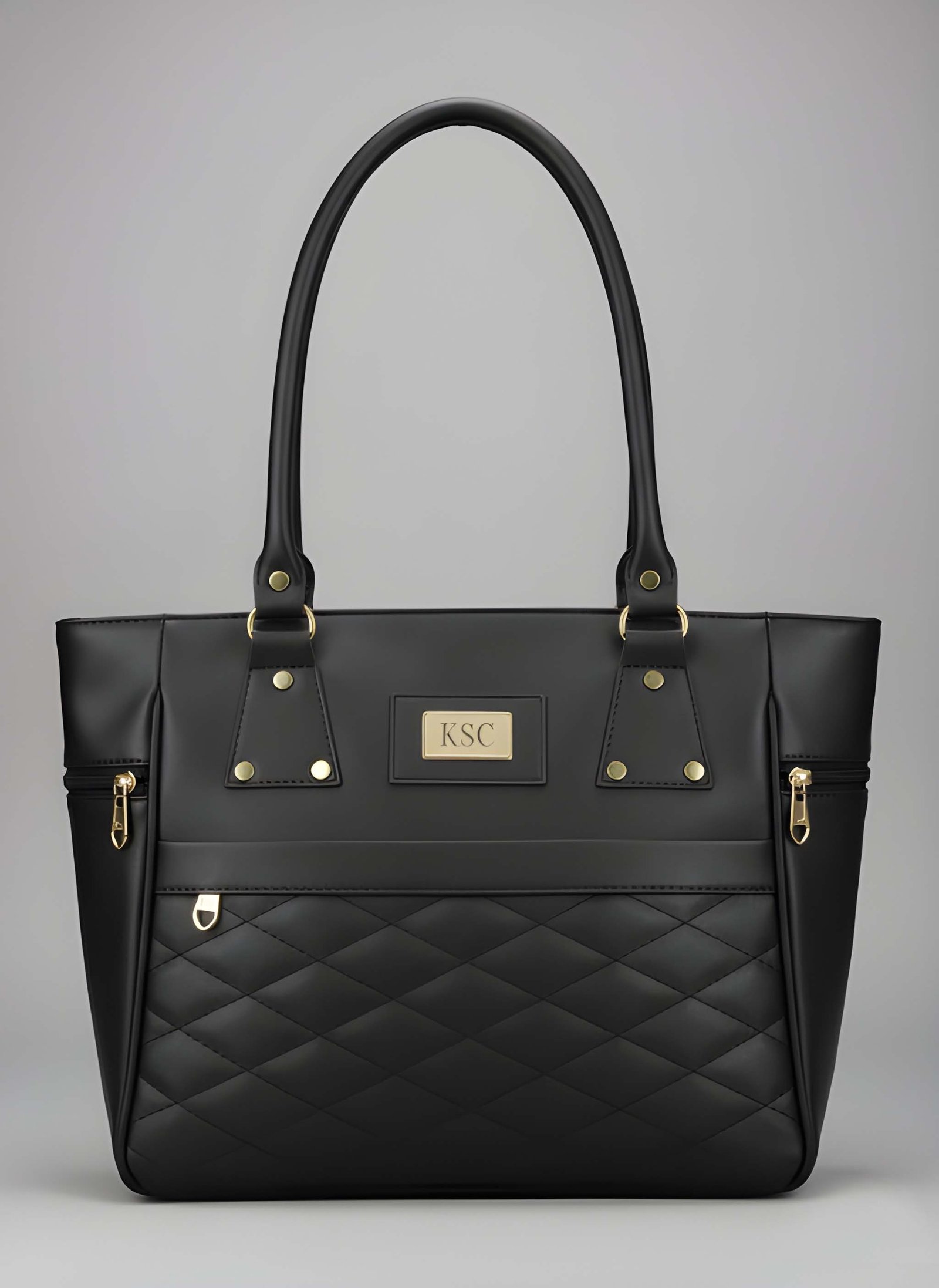Premium Quality Women’s Stylish ML Black Handbag | Elegant PU Leather Shoulder & Tote Bag for Ladies | Spacious Multi-Compartment Design with Golden Hardware & Fur Ball Charm | Perfect for Office, Daily Use, Travel & Parties