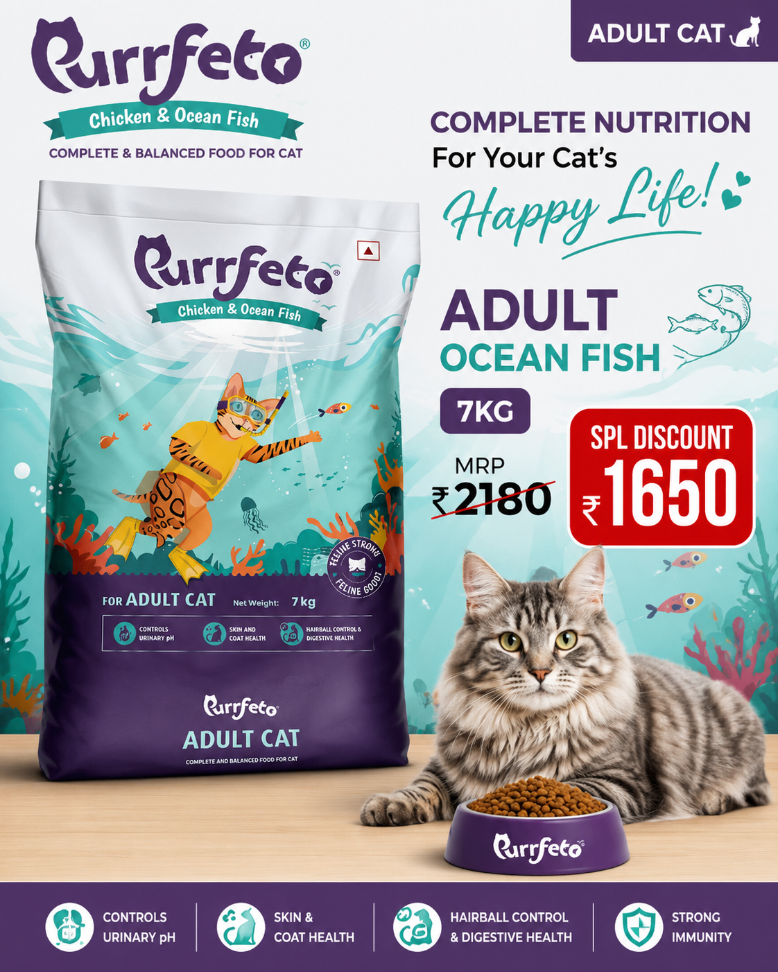 Purfeto adult Ocean fish 7kg