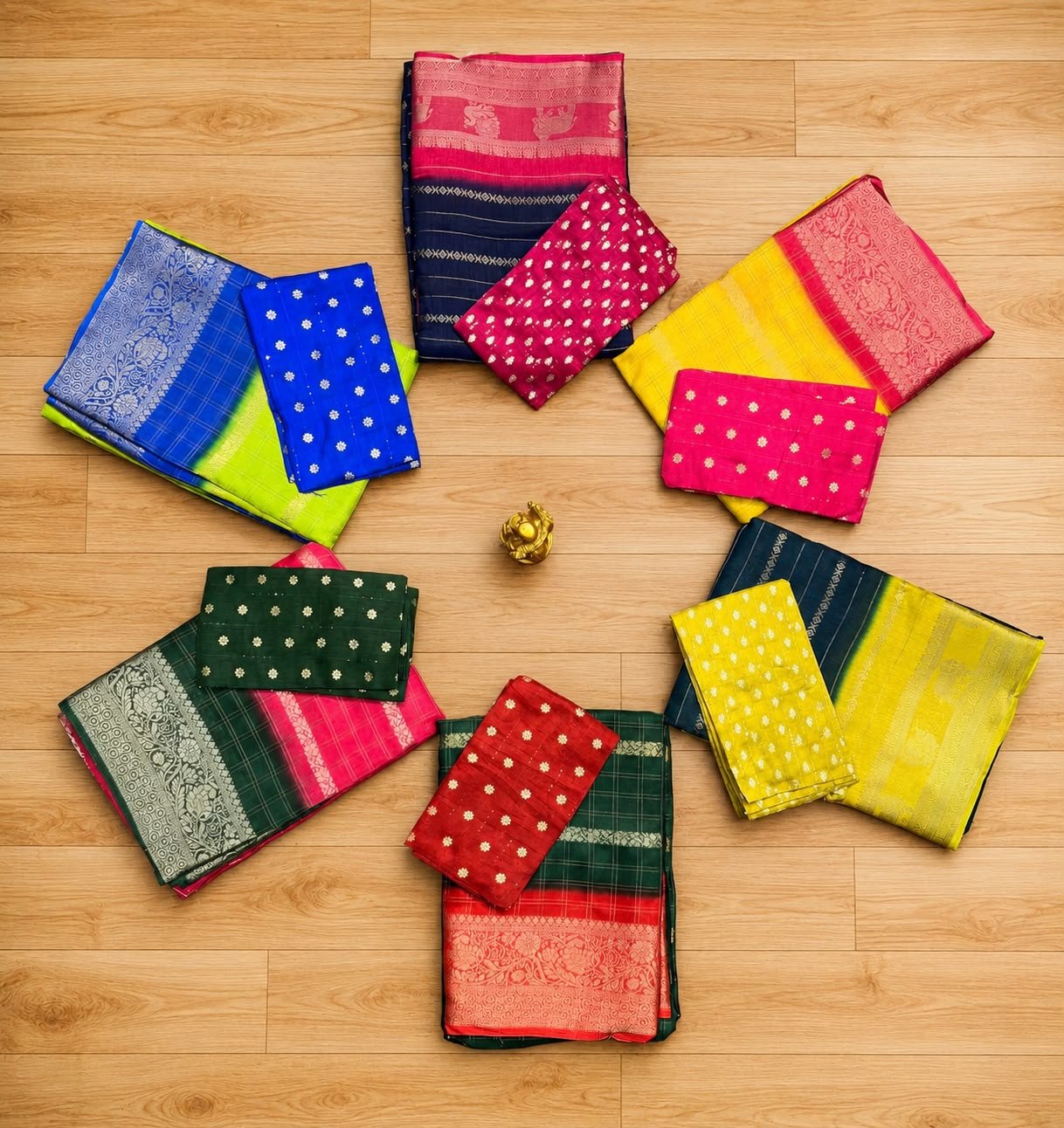Premium Silk Cotton Saree with Running Blouse