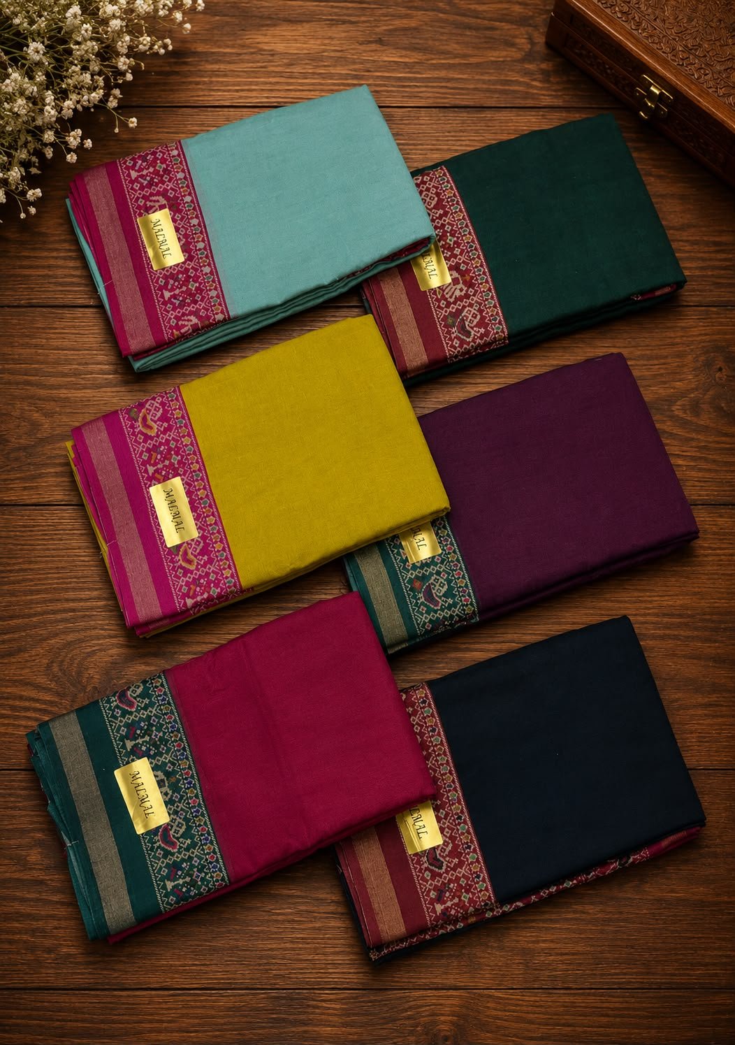 Mangalagiri Cotton Saree with Traditional Border