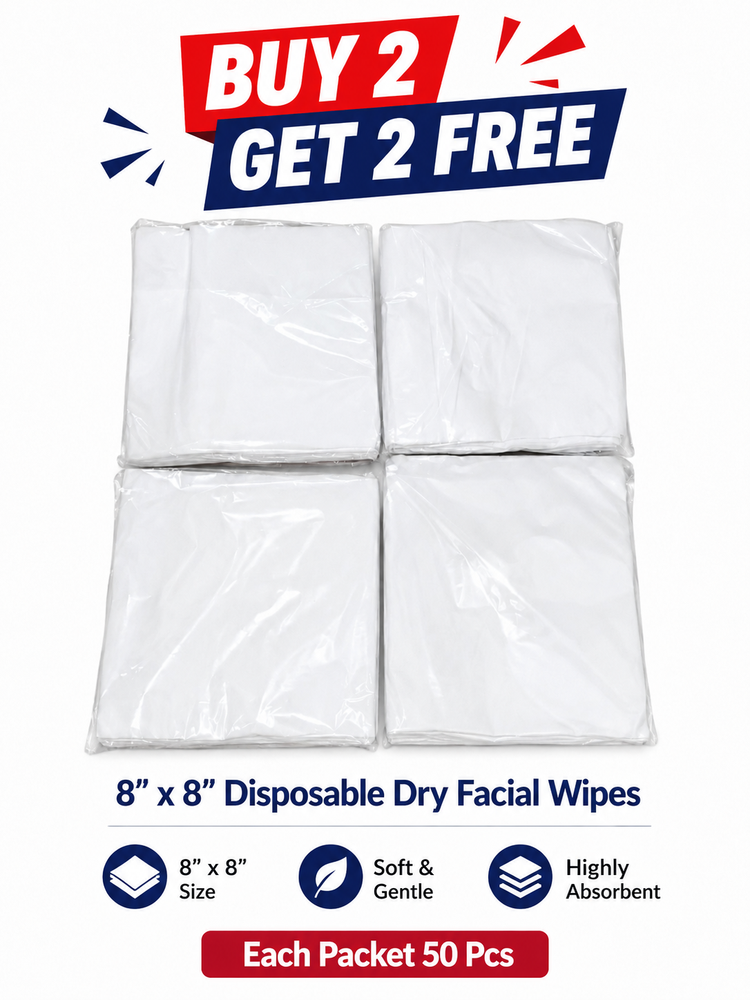 8 × 8 Disposable Dry Facial